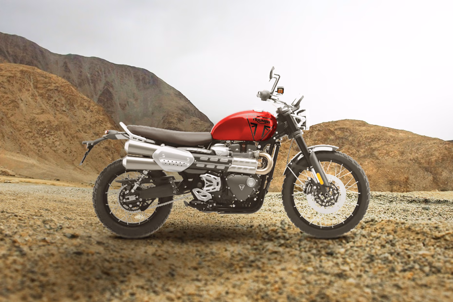 Triumph Scrambler 1200 X Ash Grey and Carnival Red