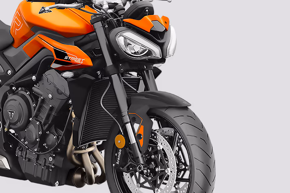 Triumph Street Triple R Crystal White and Matt Baja Orange